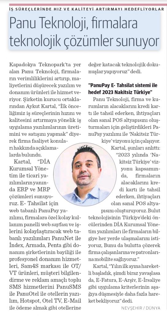 Panu Teknoloji, İş süreçlerinde hız ve kaliteyi artırmayı hedefliyor